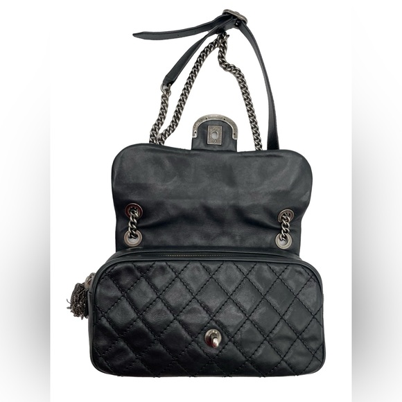 ✨$3799✨ Chanel Black Medium Calfskin Paris-Edinburgh Coco Sporran Flap - Picture 11 of 12